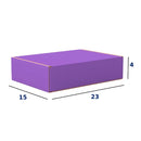 Caixa de Papelão Roxa Média 23x15x4
