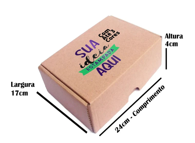 Caixa Ecommerce (M) Personalizada (24 x 17 x 4) Parda
