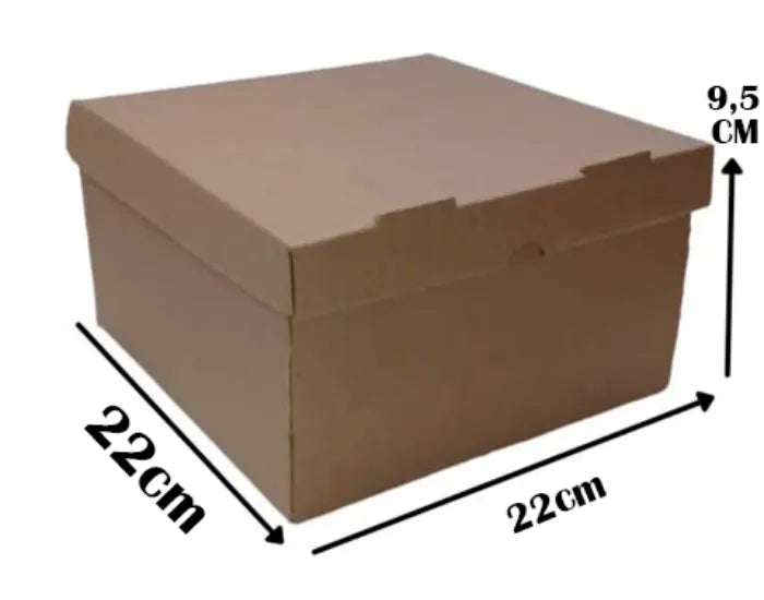 Caixa de Bolo (22x22x9,5) Parda