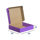Caixa de Papelão Roxa Média 23x15x4