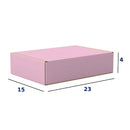 Caixa de Papelão Rosa Média 23x15x4