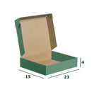 Caixa de Papelão Verde Média 23x15x4