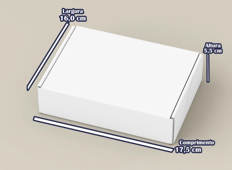 Caixa Branca Lisa Alta Qualidade (17,5x16,0 x5,5cm)