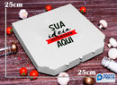 Caixa de Pizza Personalizada Americana Branca 25cm